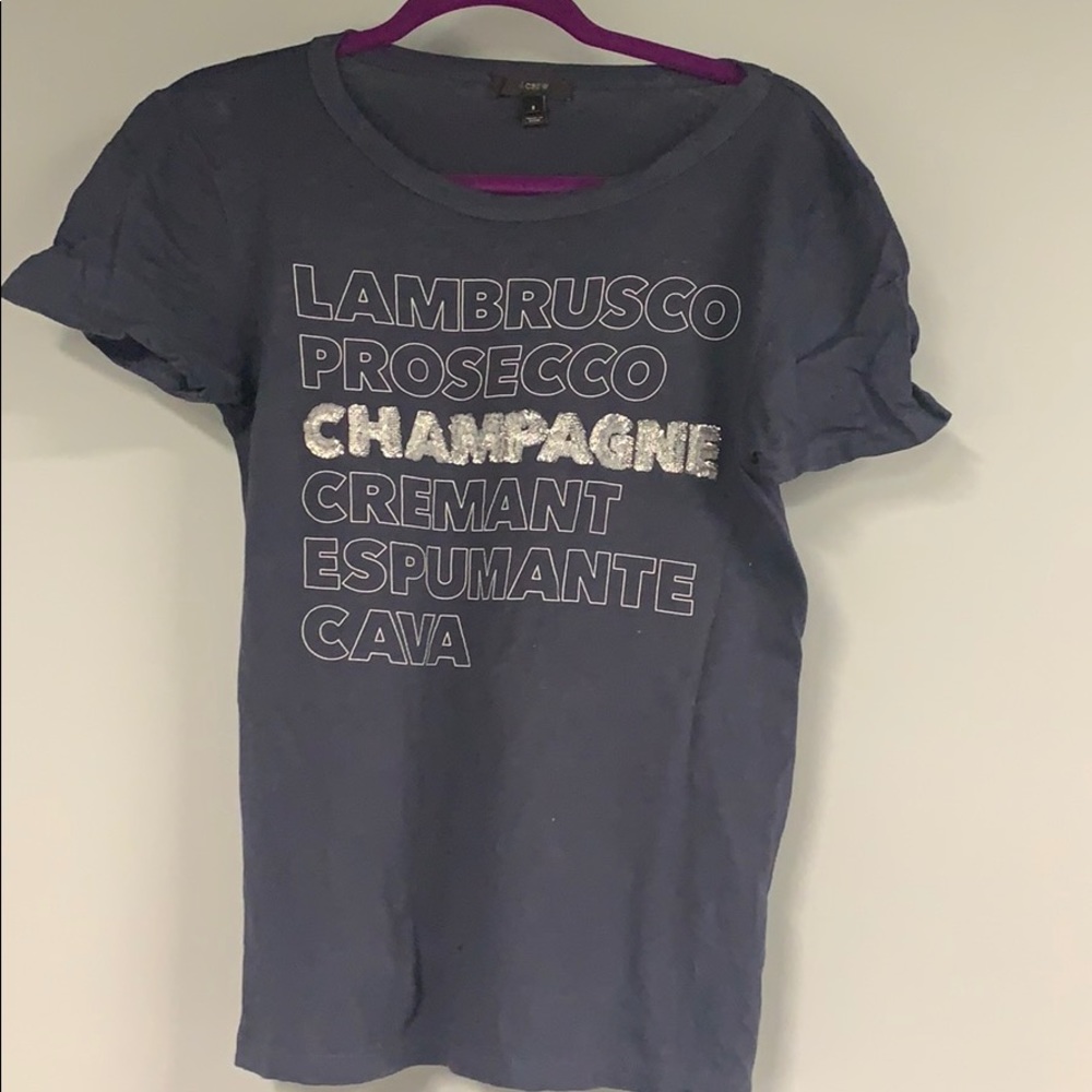 J.Crew Champagne Sequin Tee 🥂